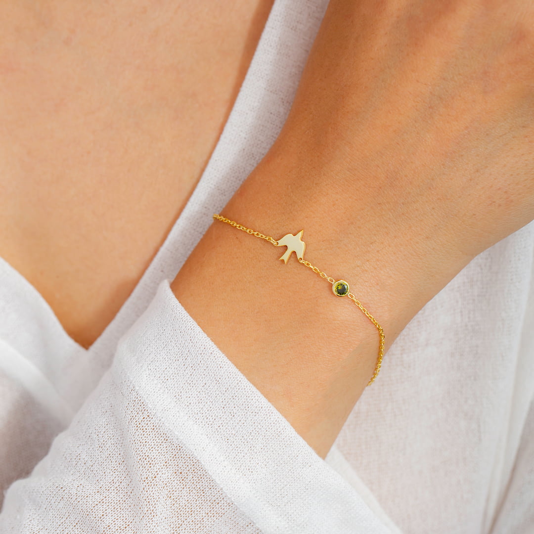 Charm bracelet bird mothers day gift