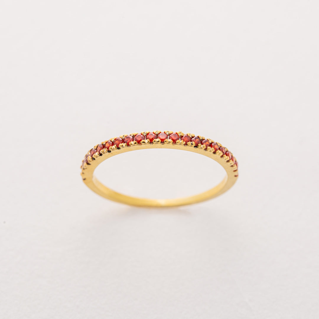 January birthstone stacking ring