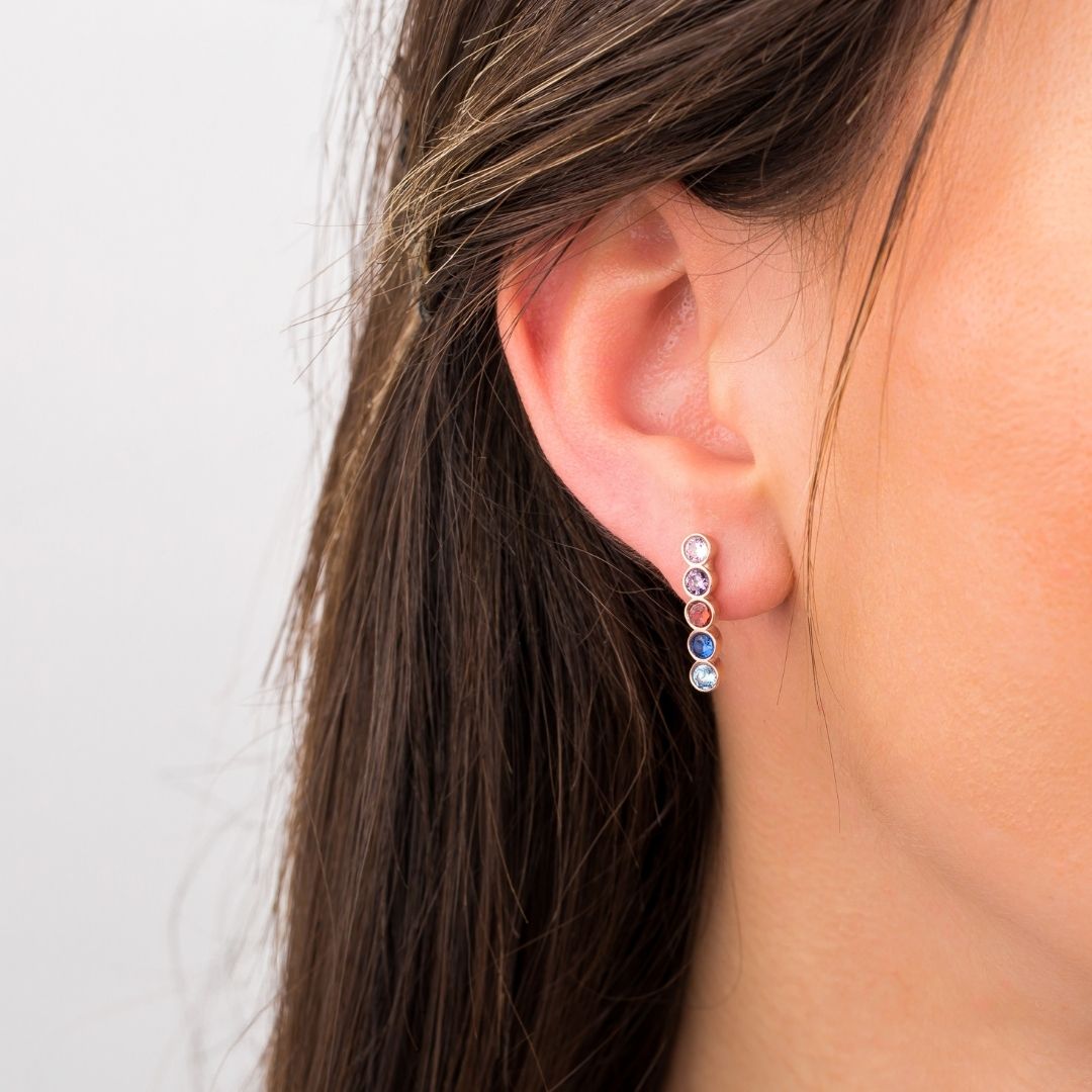 Family Birthstone Earring Custom Birthstone Personalized Earrings for women Christmas Gift Valentine's day gift Mother's Day Gift Mom Gift Mama Gift