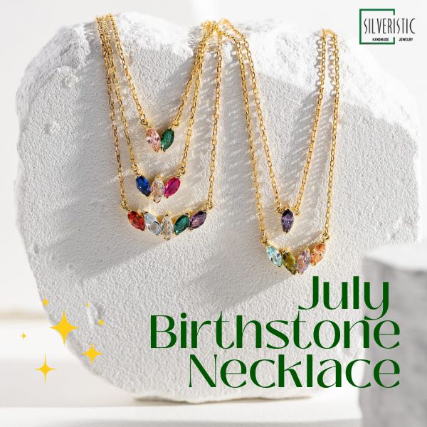July birthstone necklace