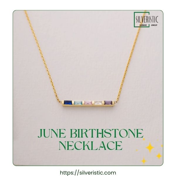 June birthstone necklace