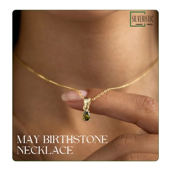 May birthstone necklace