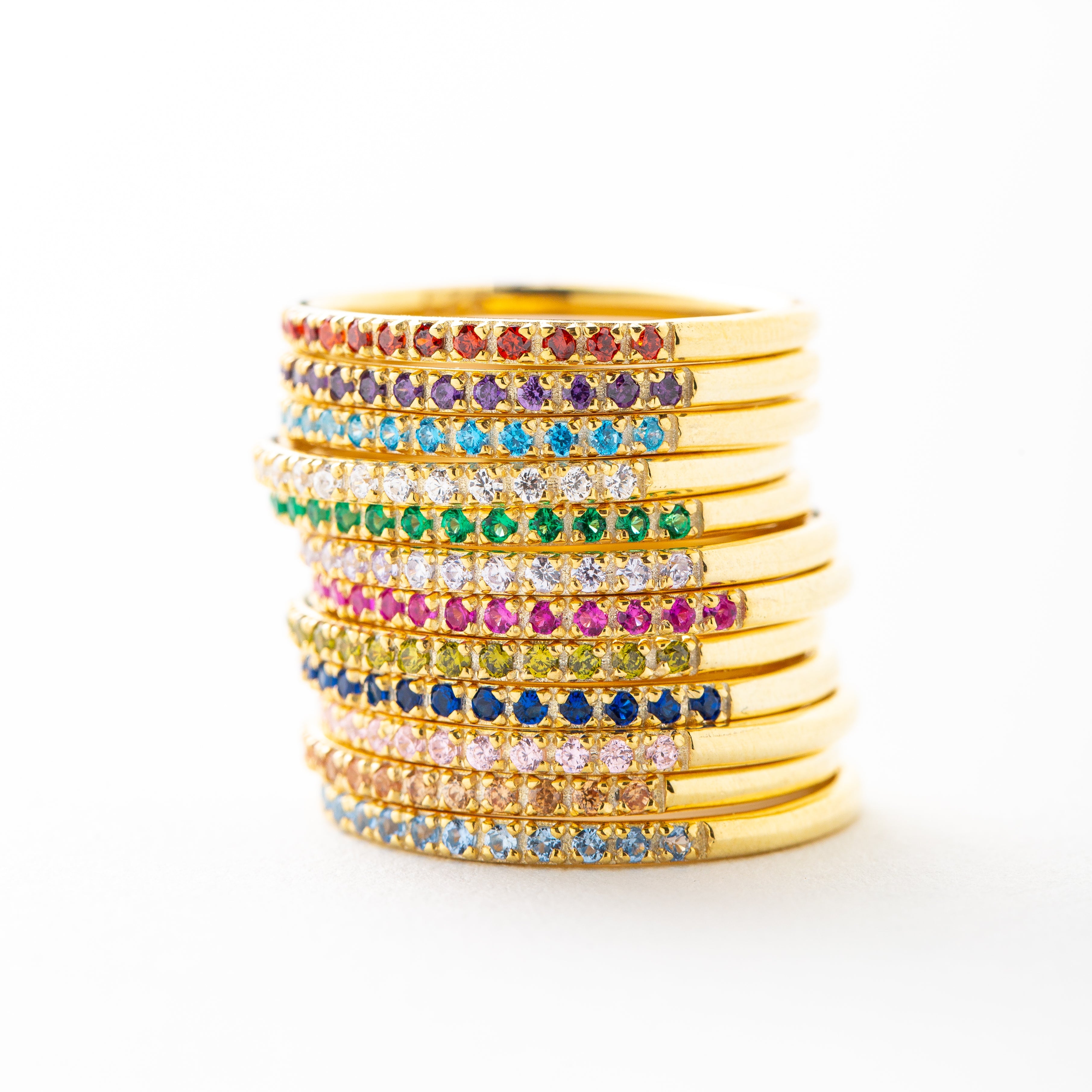 Gold Birthstones Jewelry with diamonds