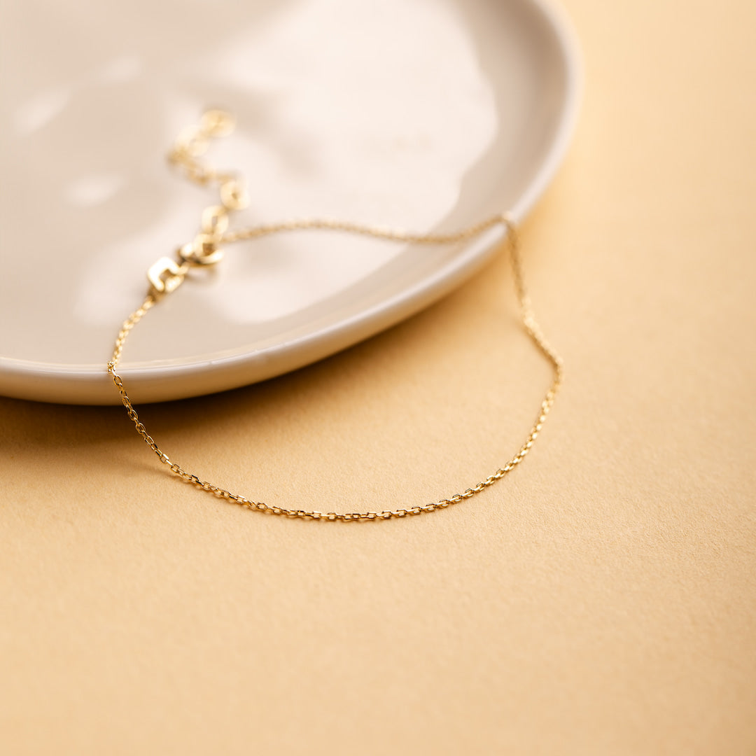 14K Solid Gold Chain Bracelet
