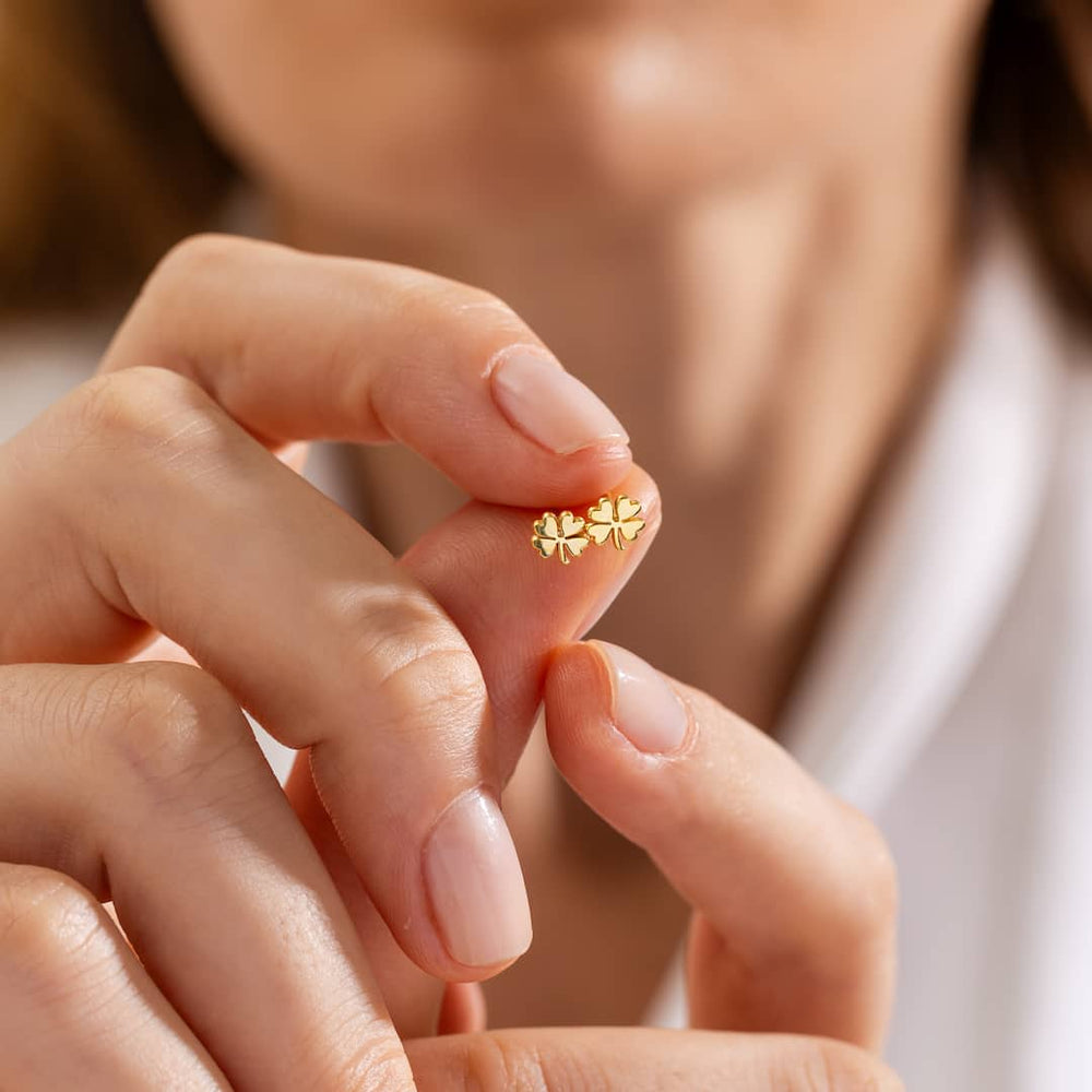 14K Solid Gold 6mm Stud Earrings