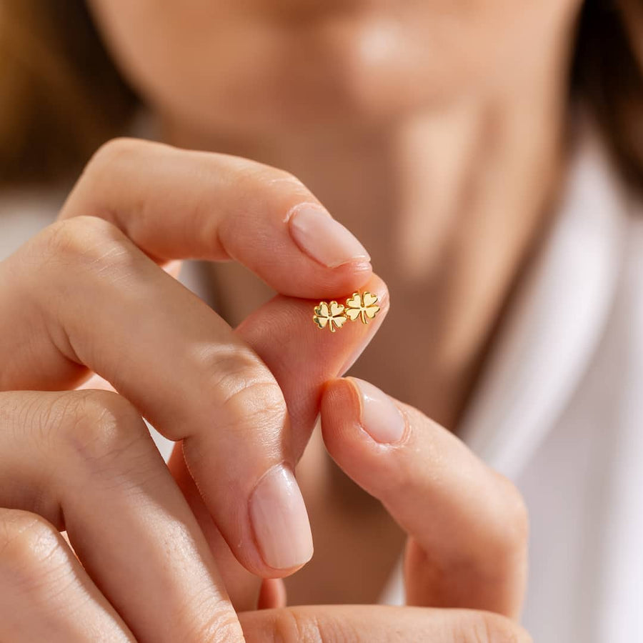 14K Solid Gold 6mm Stud Earrings