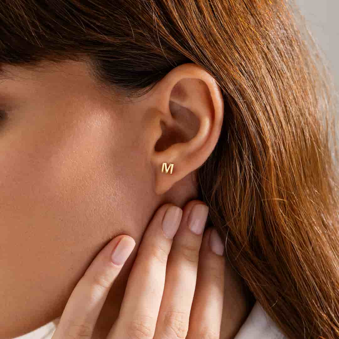 14K Solid Gold 6mm Stud Earrings