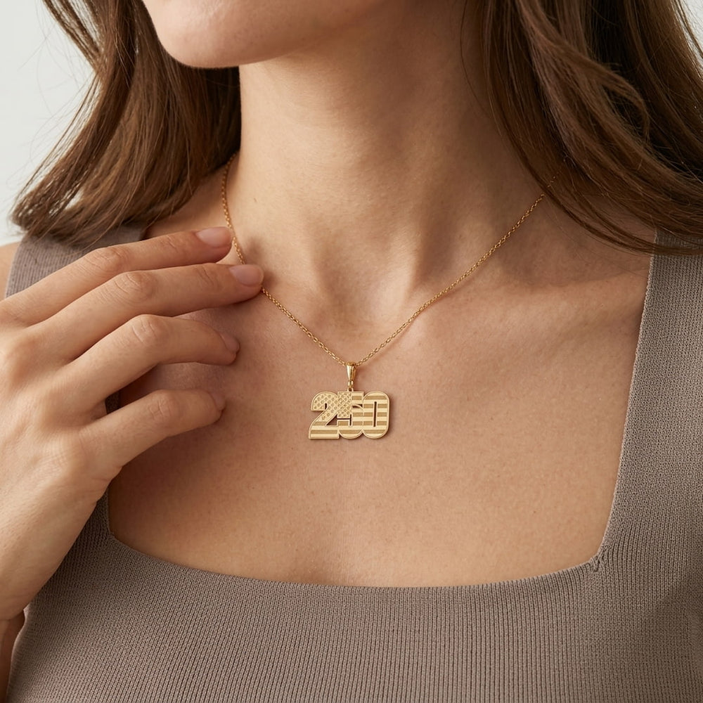 America 250 Flag Necklace