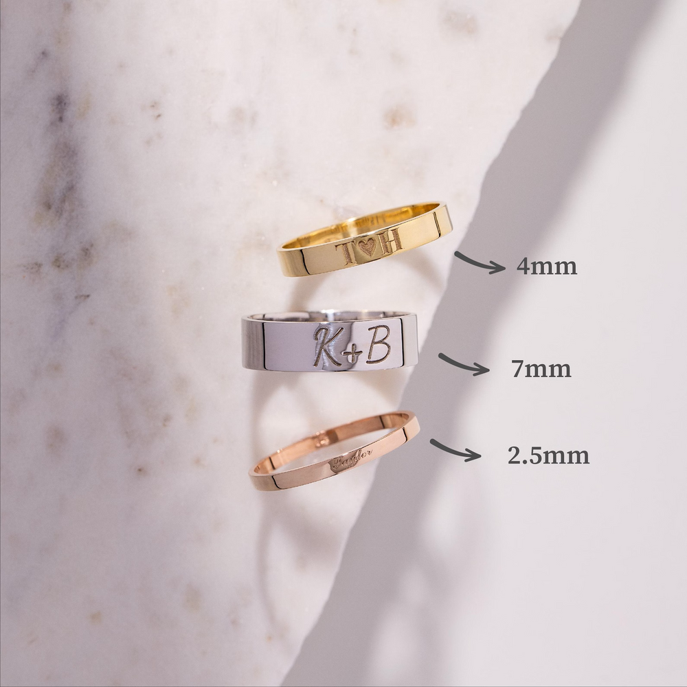 Custom Engraved Sterling Silver Ring