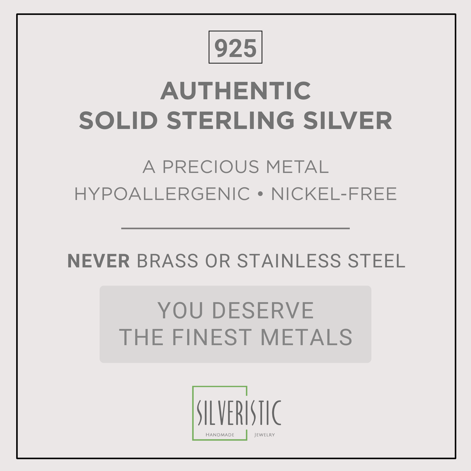 925 Authentic 925 Sterling Silver