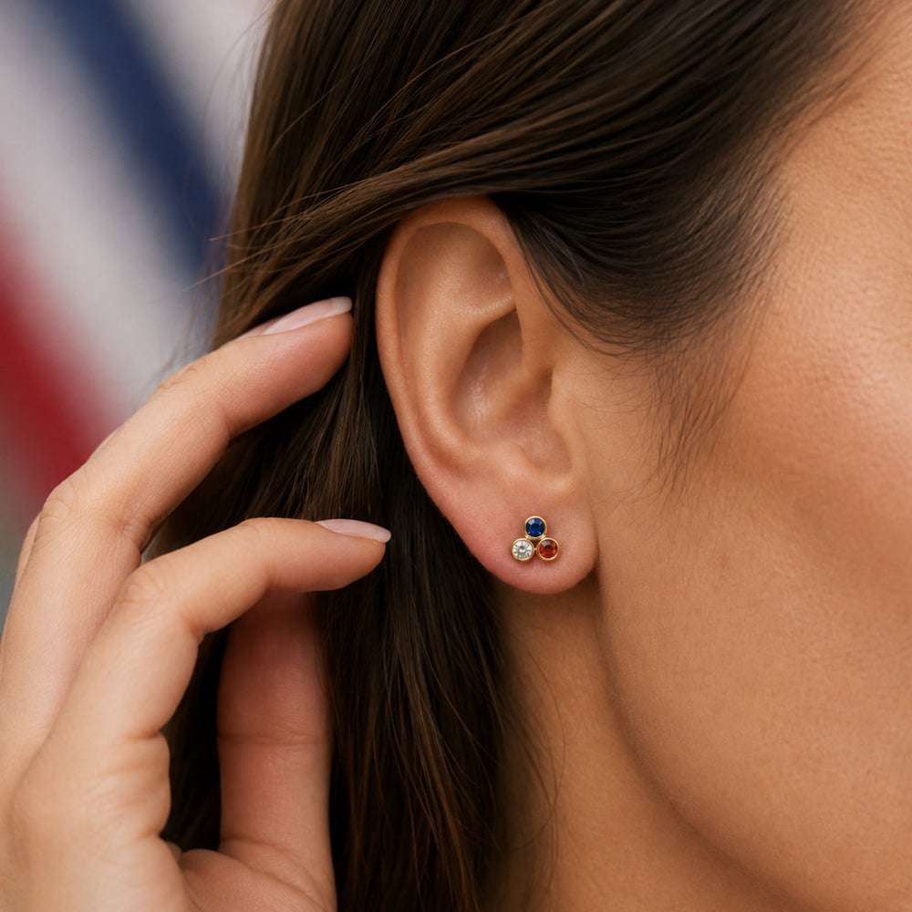 USA 250 Birthstone Earrings