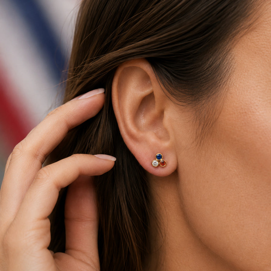 USA 250 Birthstone Earrings