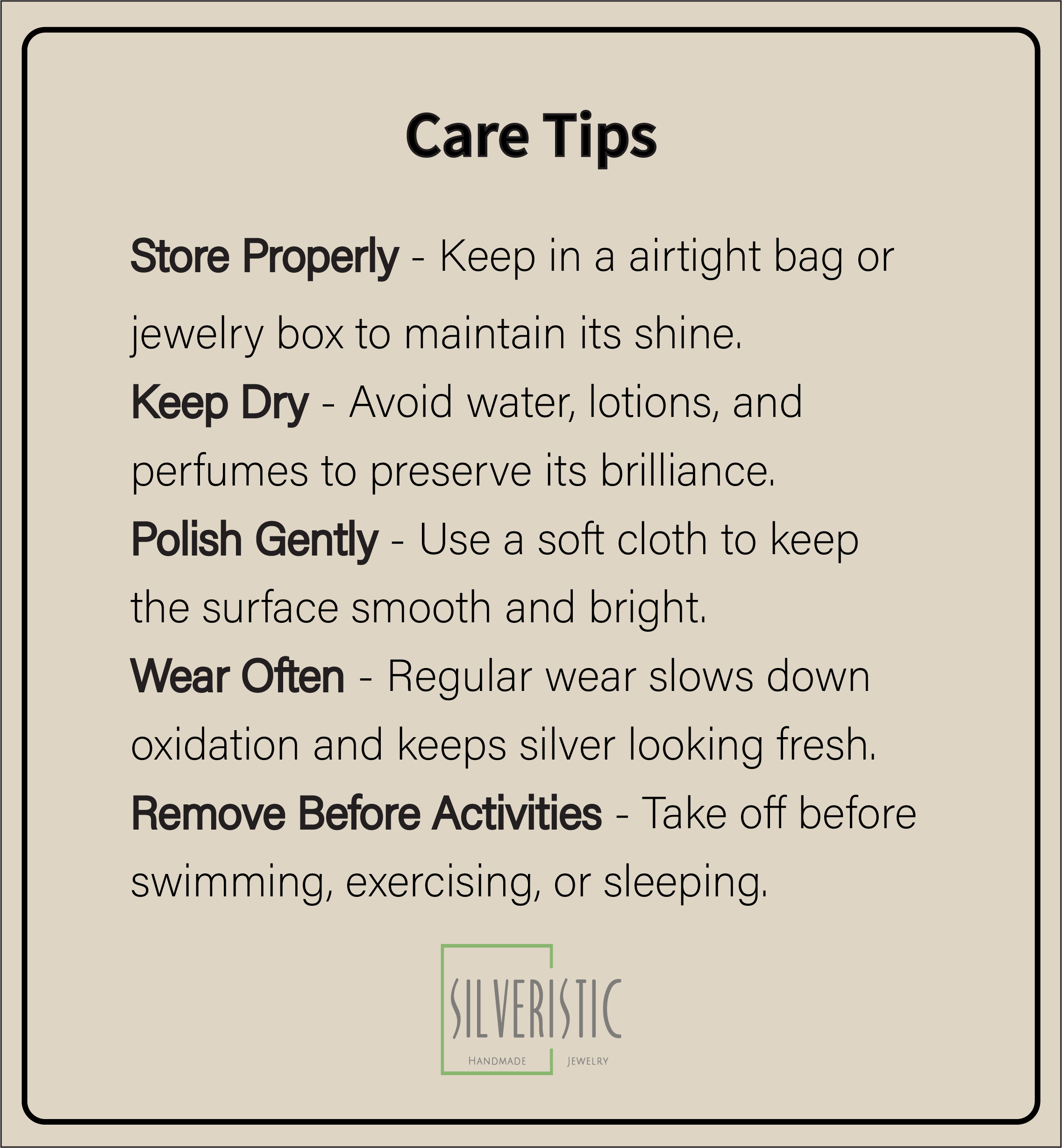 Care Tips