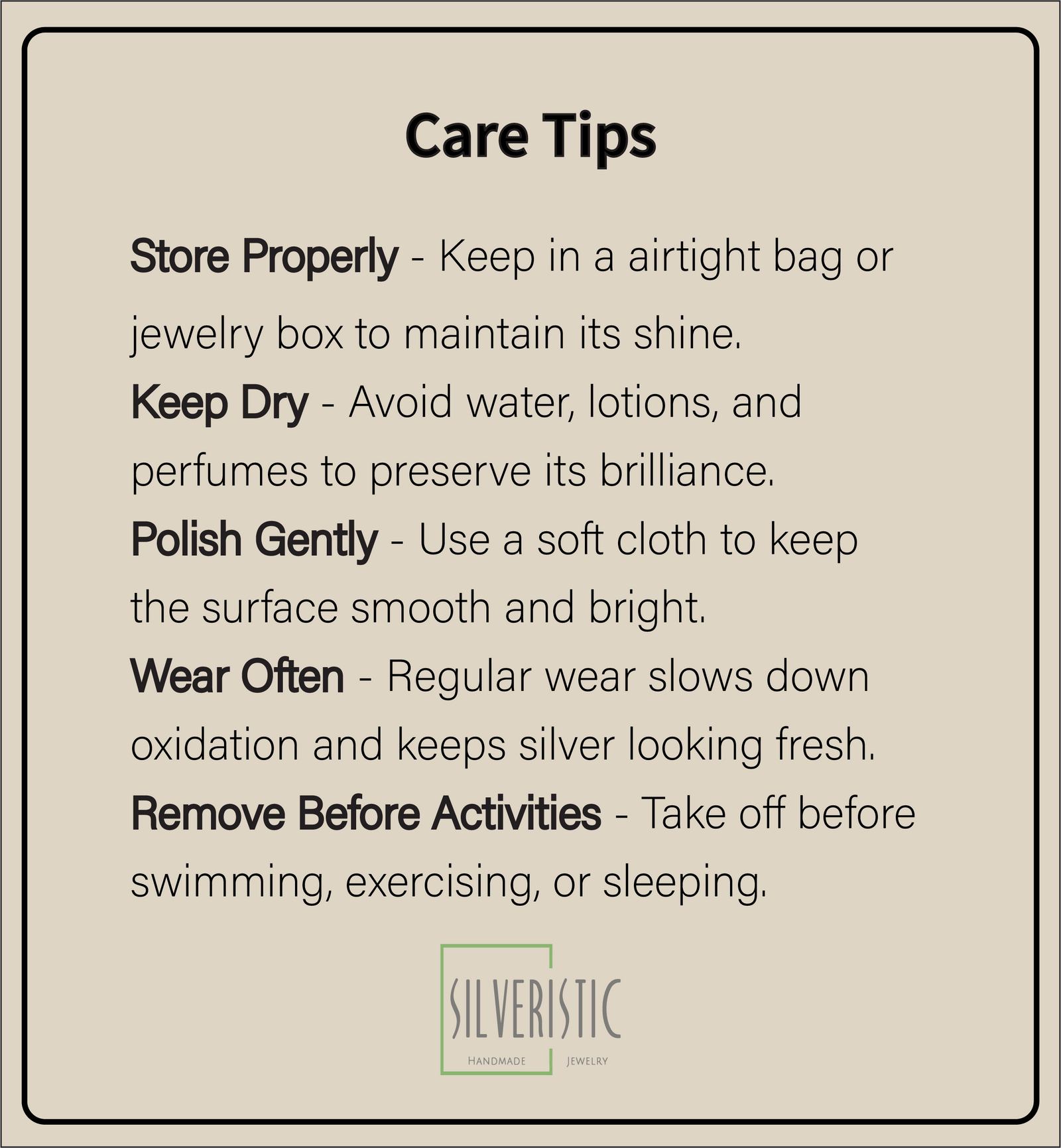 Care Tips