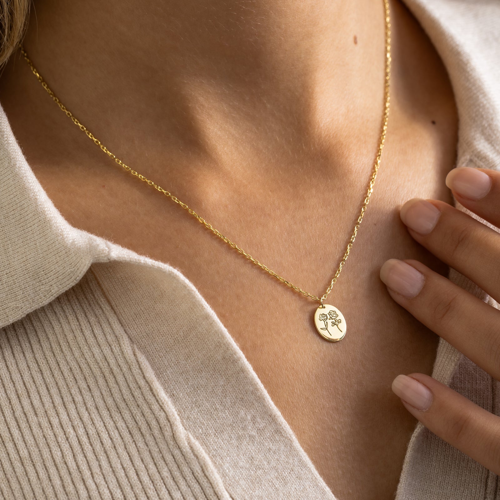 Couple's Birthflower Necklace