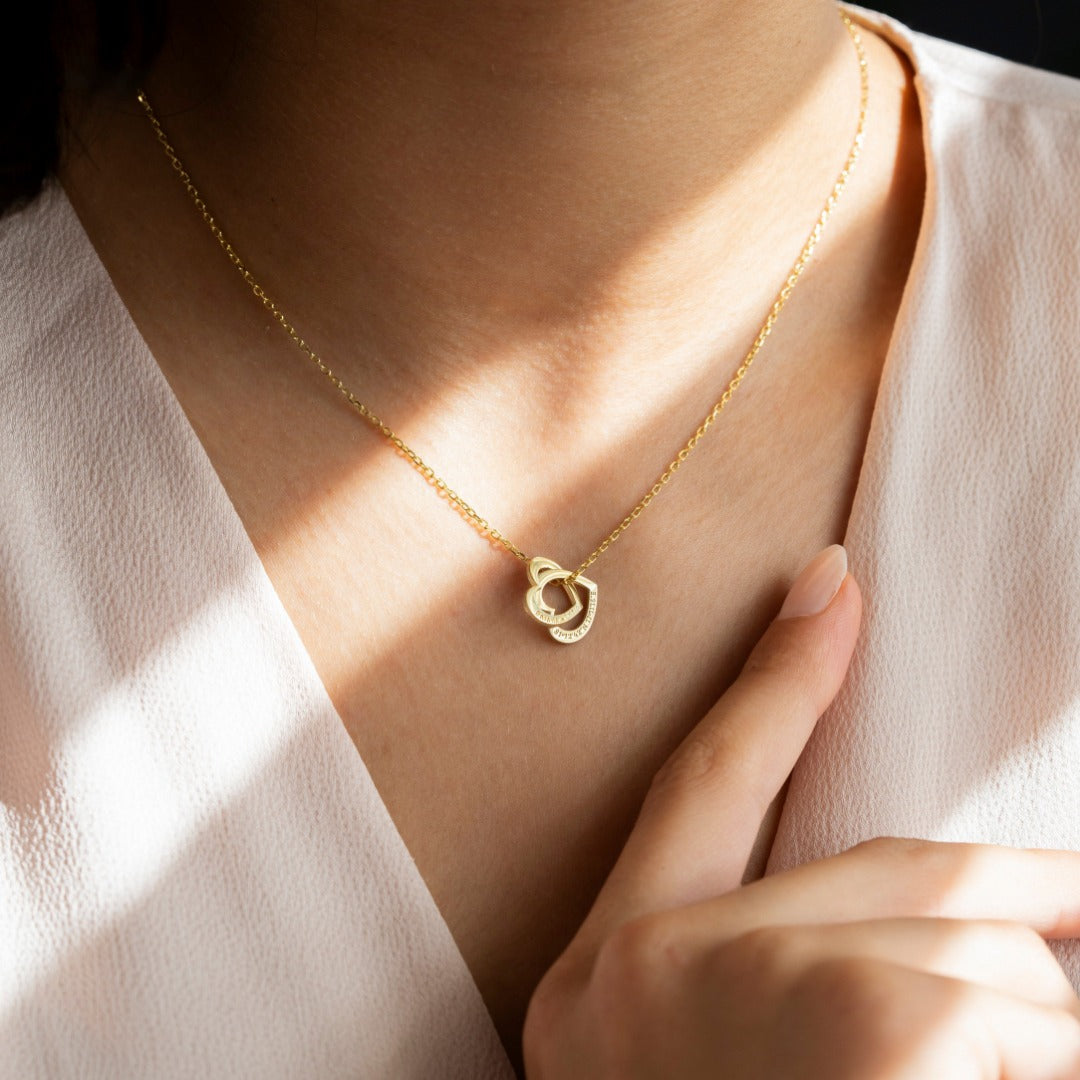 Custom Interlocking Hearts Necklace