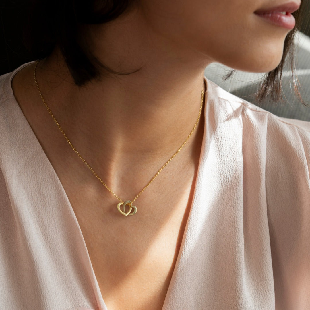 Custom Interlocking Hearts Necklace