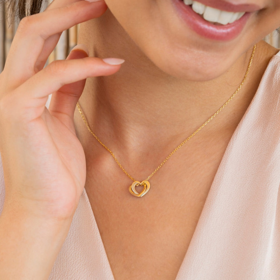Custom Interlocking Hearts Necklace