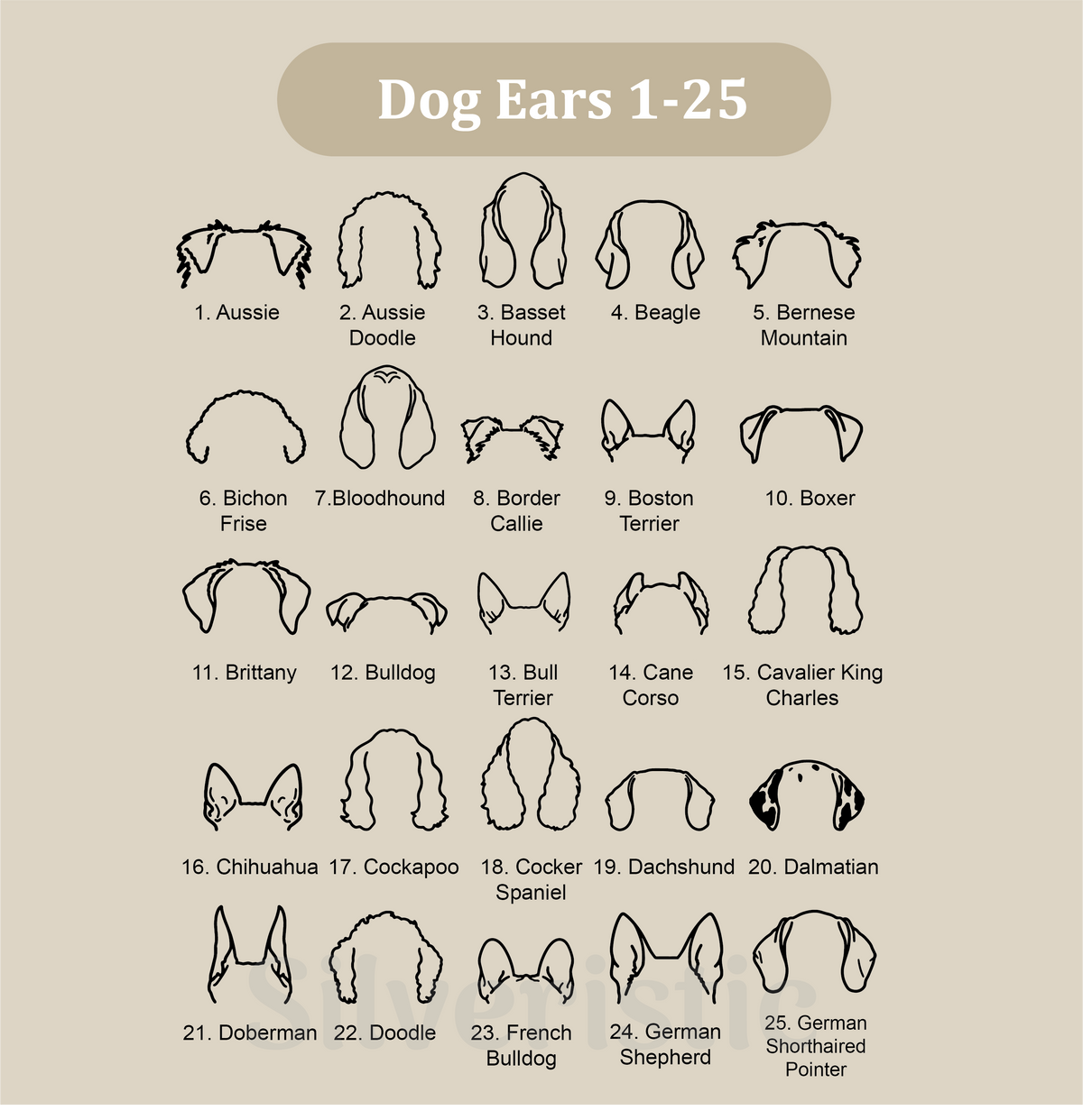 Custom Dog Ear Name Necklace