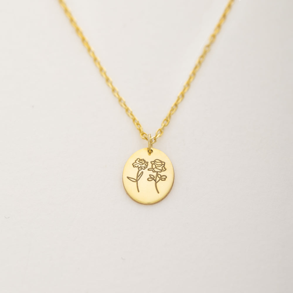 Dual Birthflower Necklace
