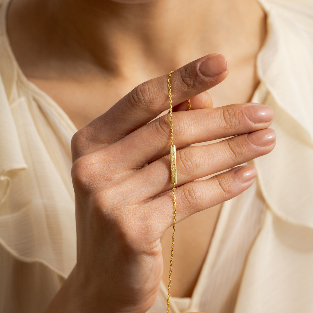 Engraved Bar Bracelet