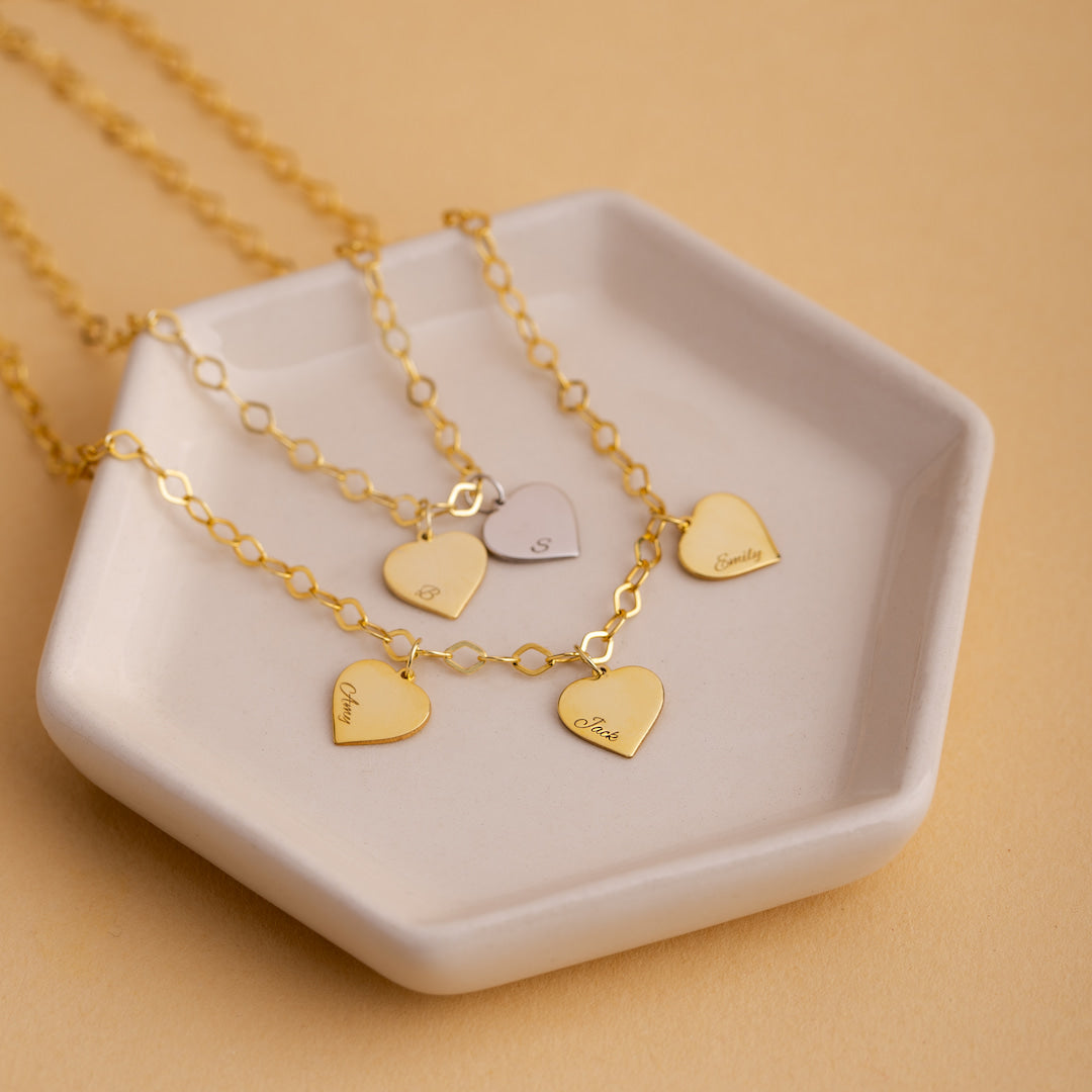 Personalized Heart Charms
