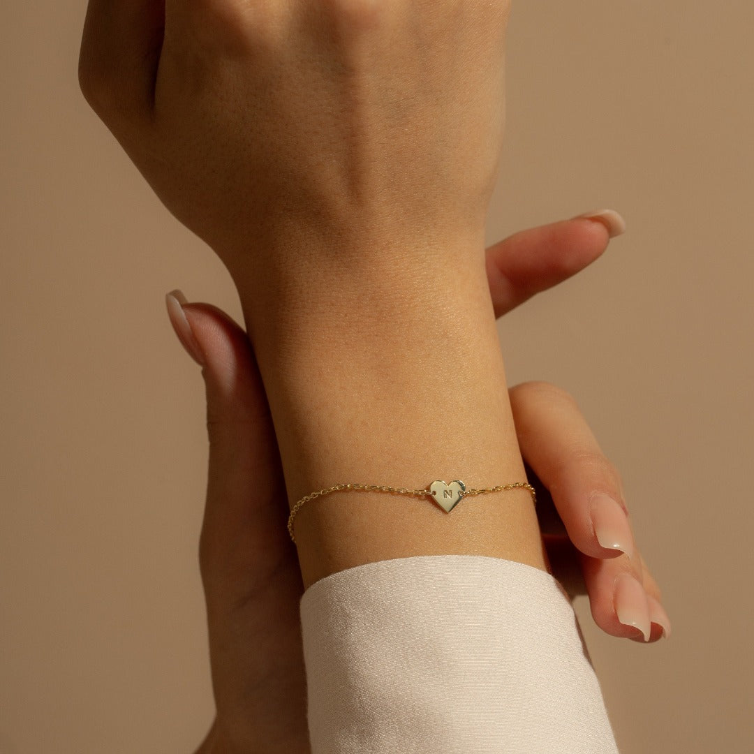 Engraved Heart Bracelet
