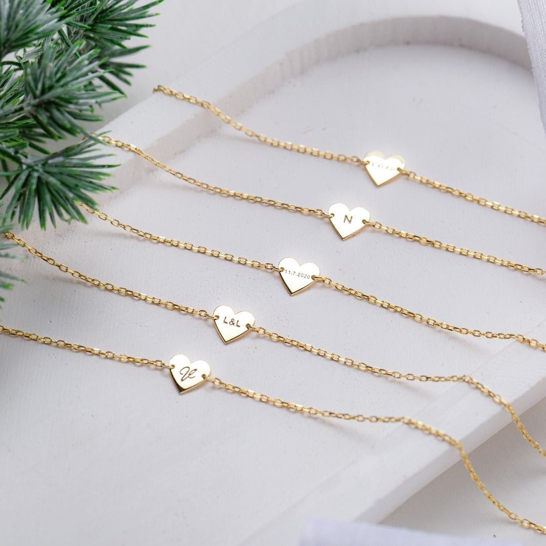 Engraved Heart Bracelet