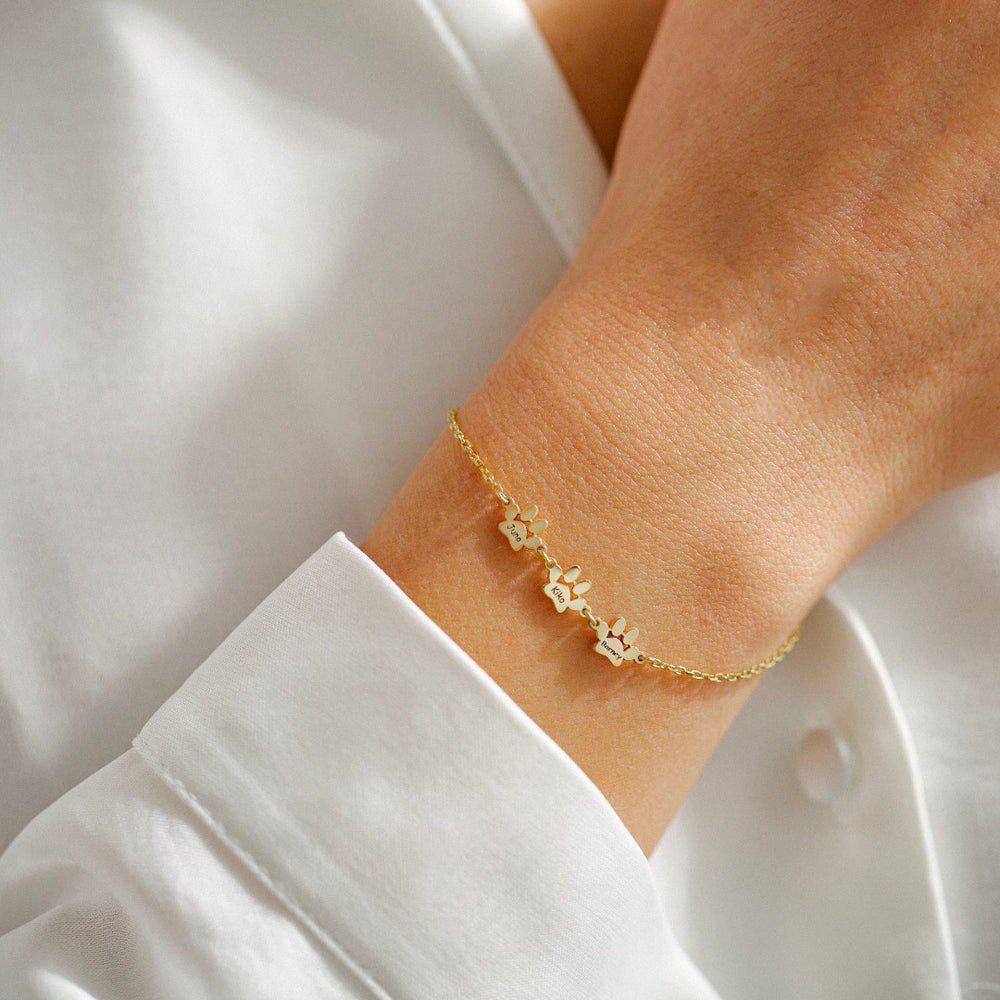 Custom Engraved Paw Bracelet