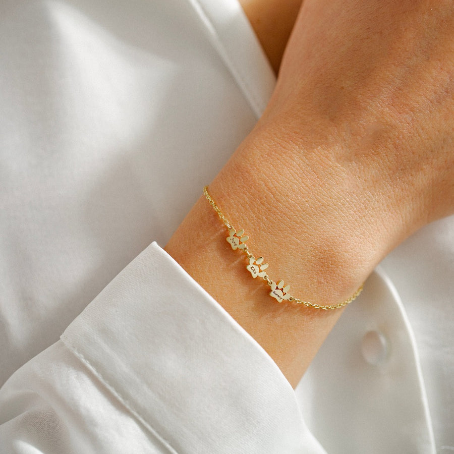 Custom Engraved Paw Bracelet