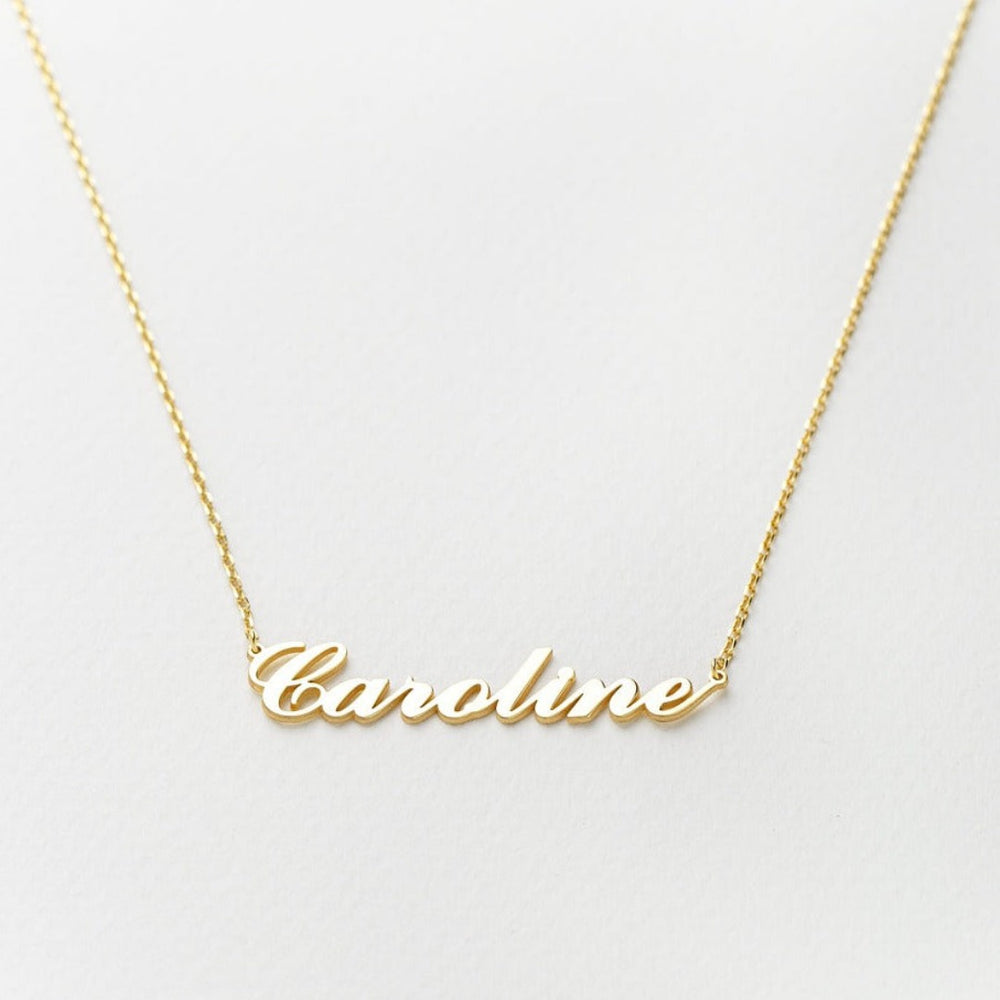 14K Solid Gold Name Necklace