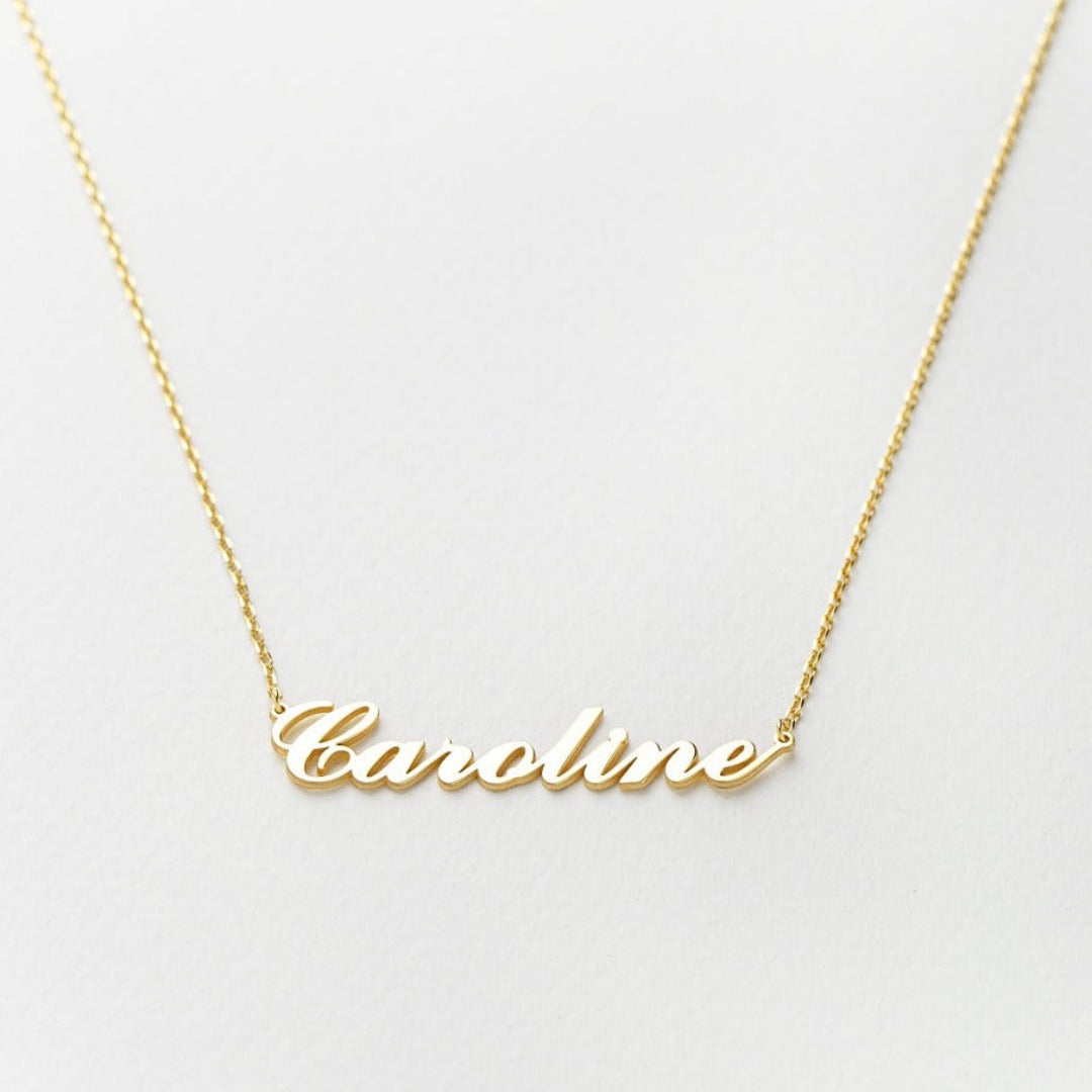 14K Solid Gold Name Necklace