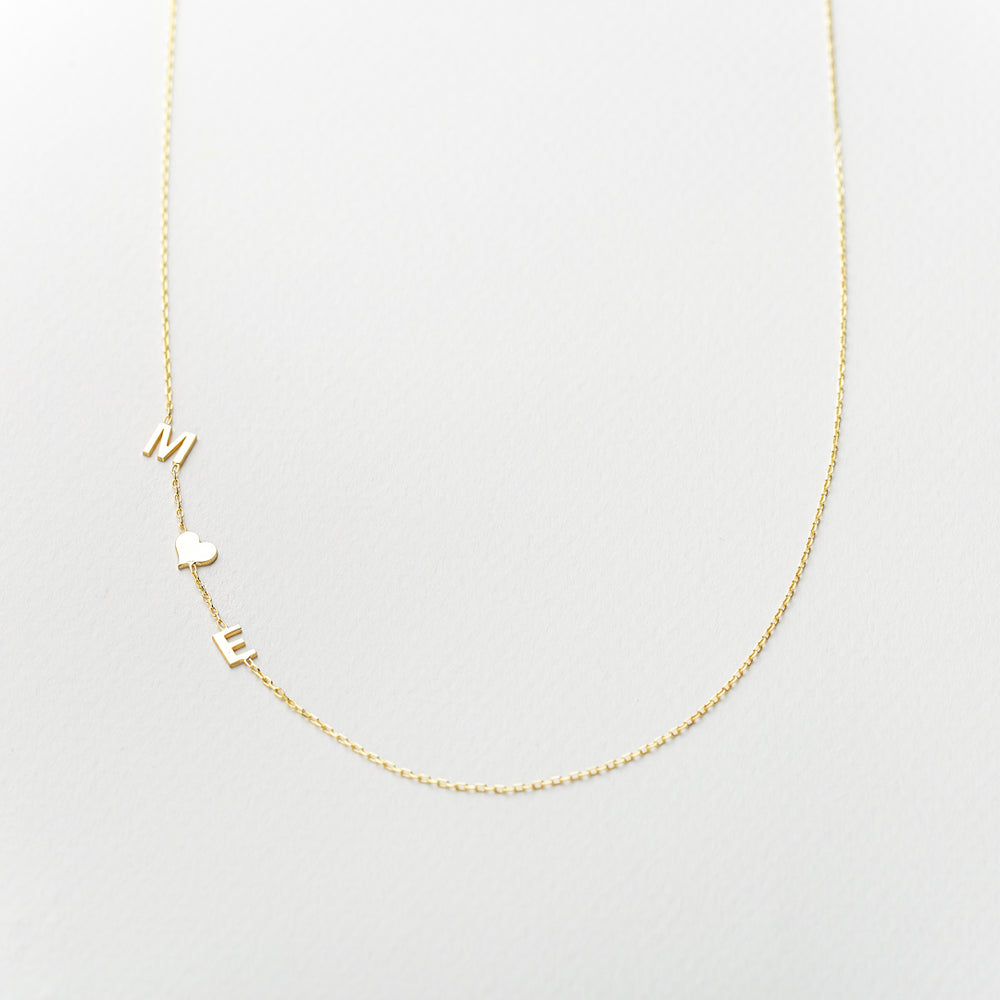 14KSolidGoldSidewaysLetterNecklaceMother_sDayGiftMomGiftMamaGiftChristmasGiftforher