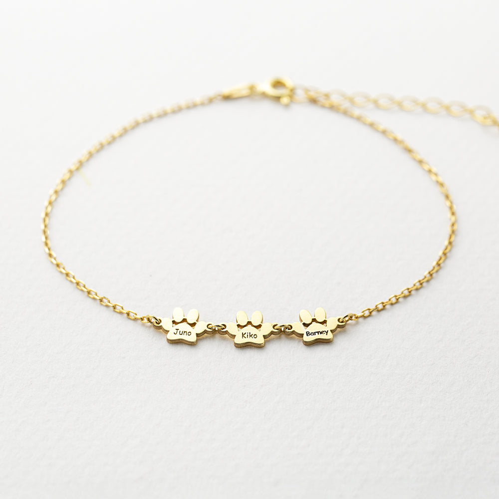 Custom Engraved Paw Bracelet