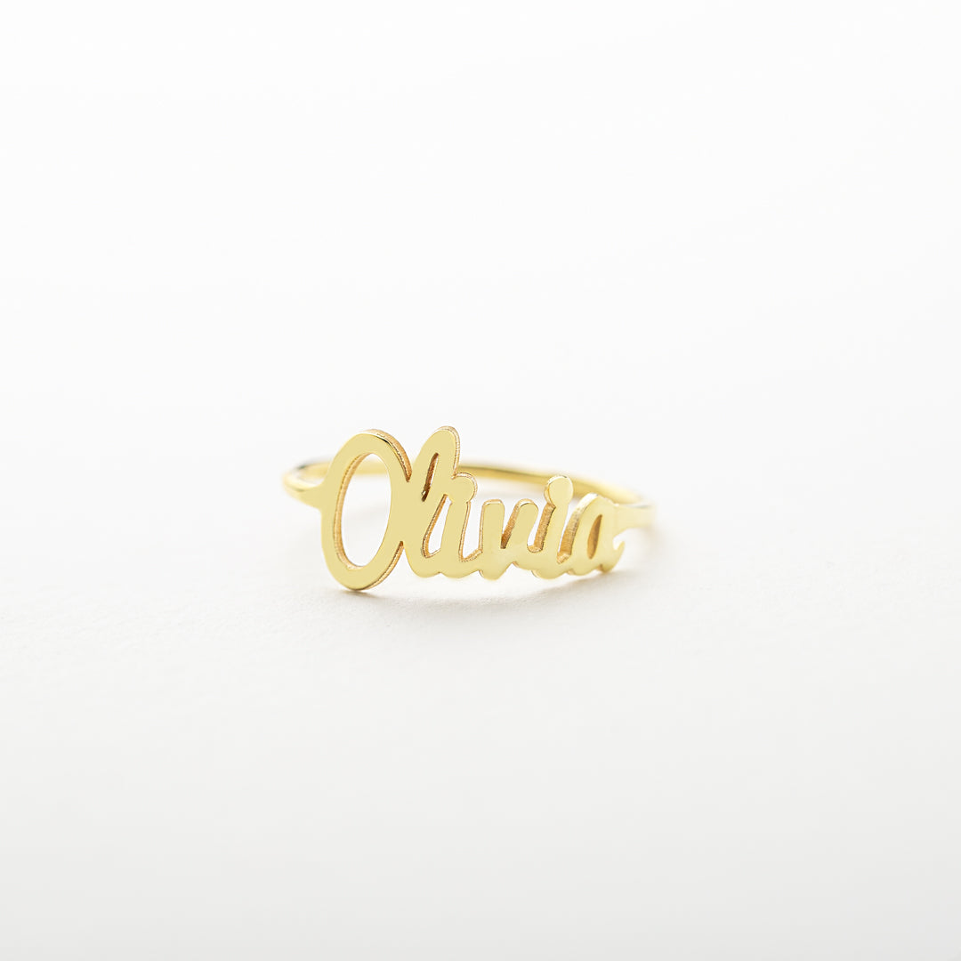 Dainty Name Ring