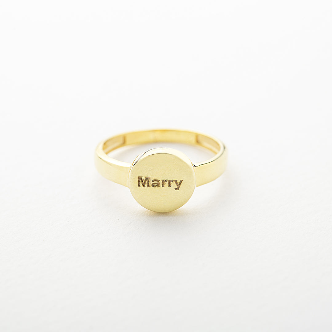 Personalized Signet Name Ring