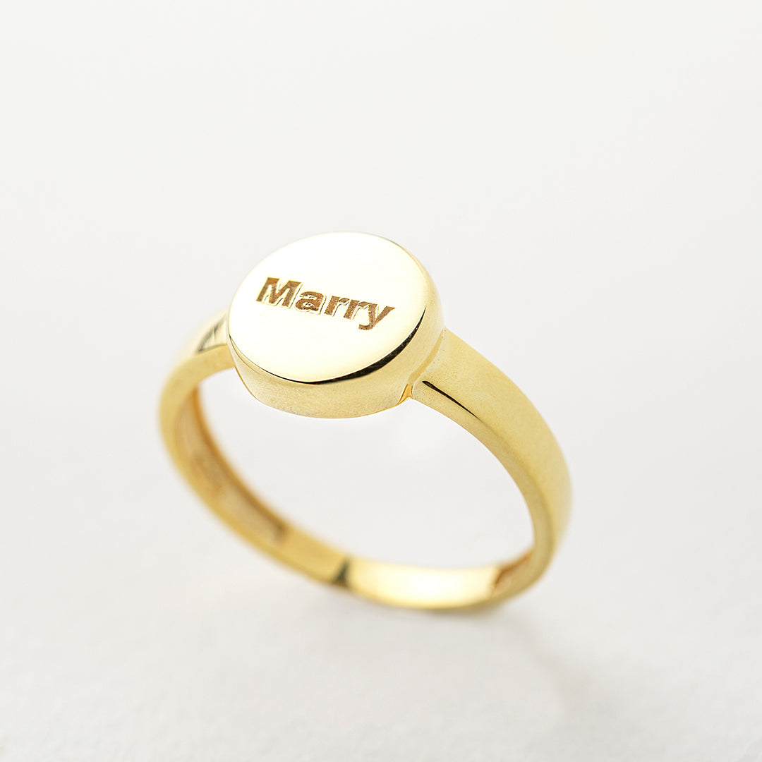 Personalized Signet Name Ring