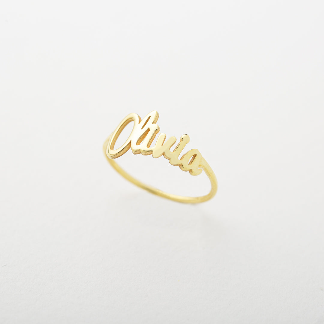 Dainty Name Ring