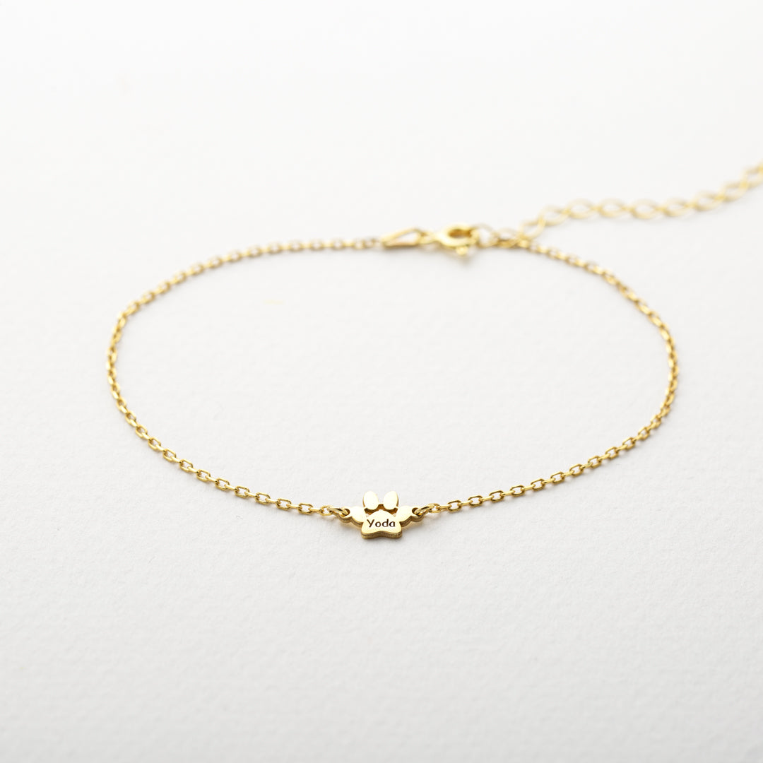 Custom Engraved Paw Bracelet