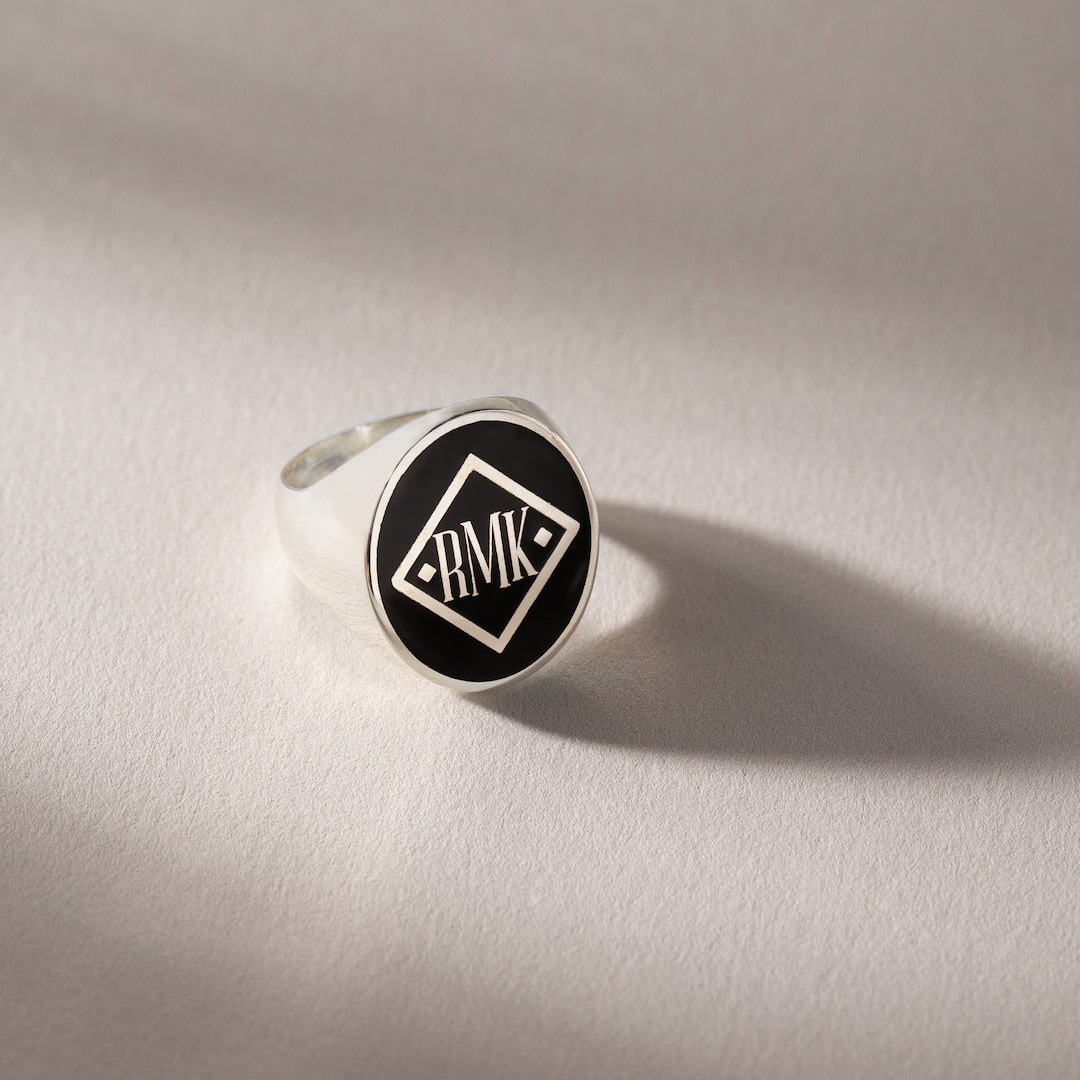 Personalized Signet Ring with Initials