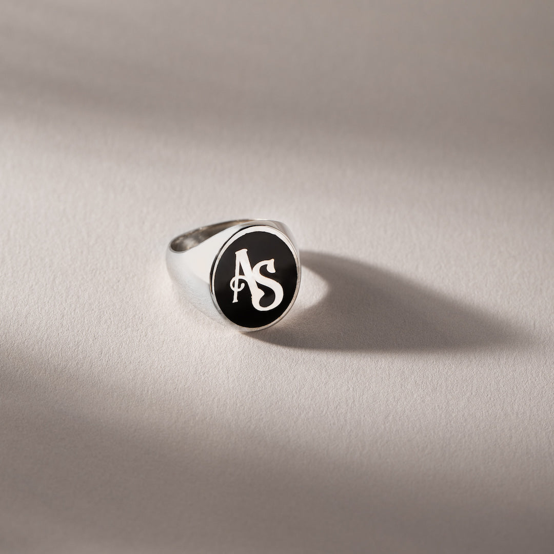 Personalized Signet Ring with Initials