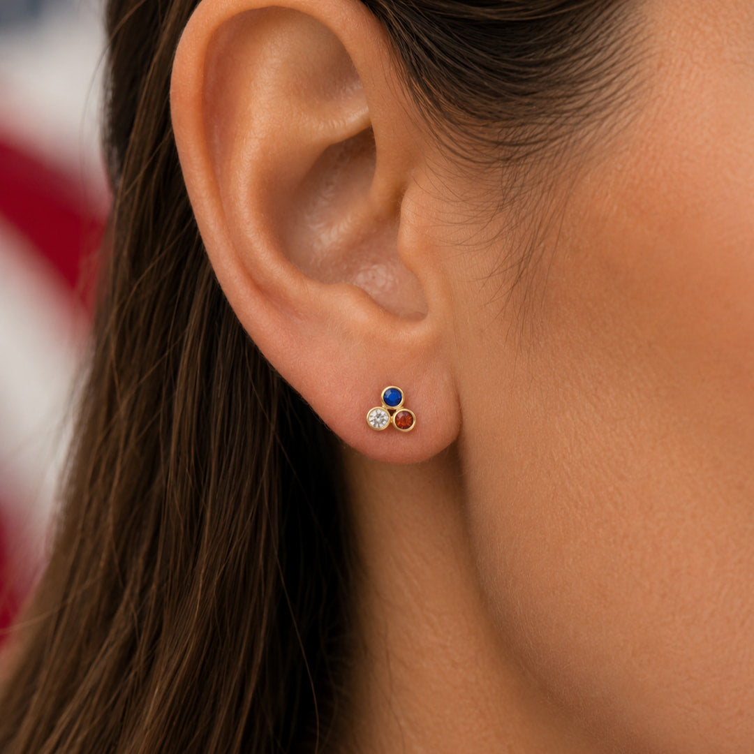 USA 250 Birthstone Earrings
