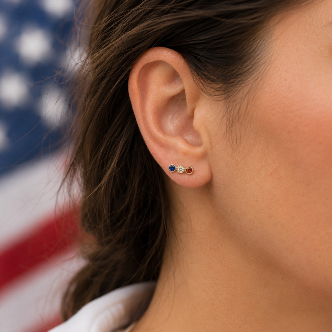 USA Birthstone Studs
