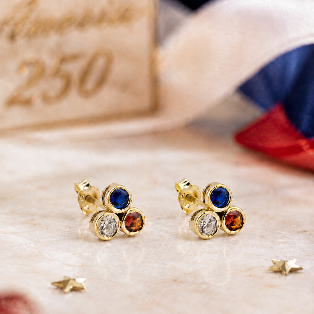 USA 250 Birthstone Earrings