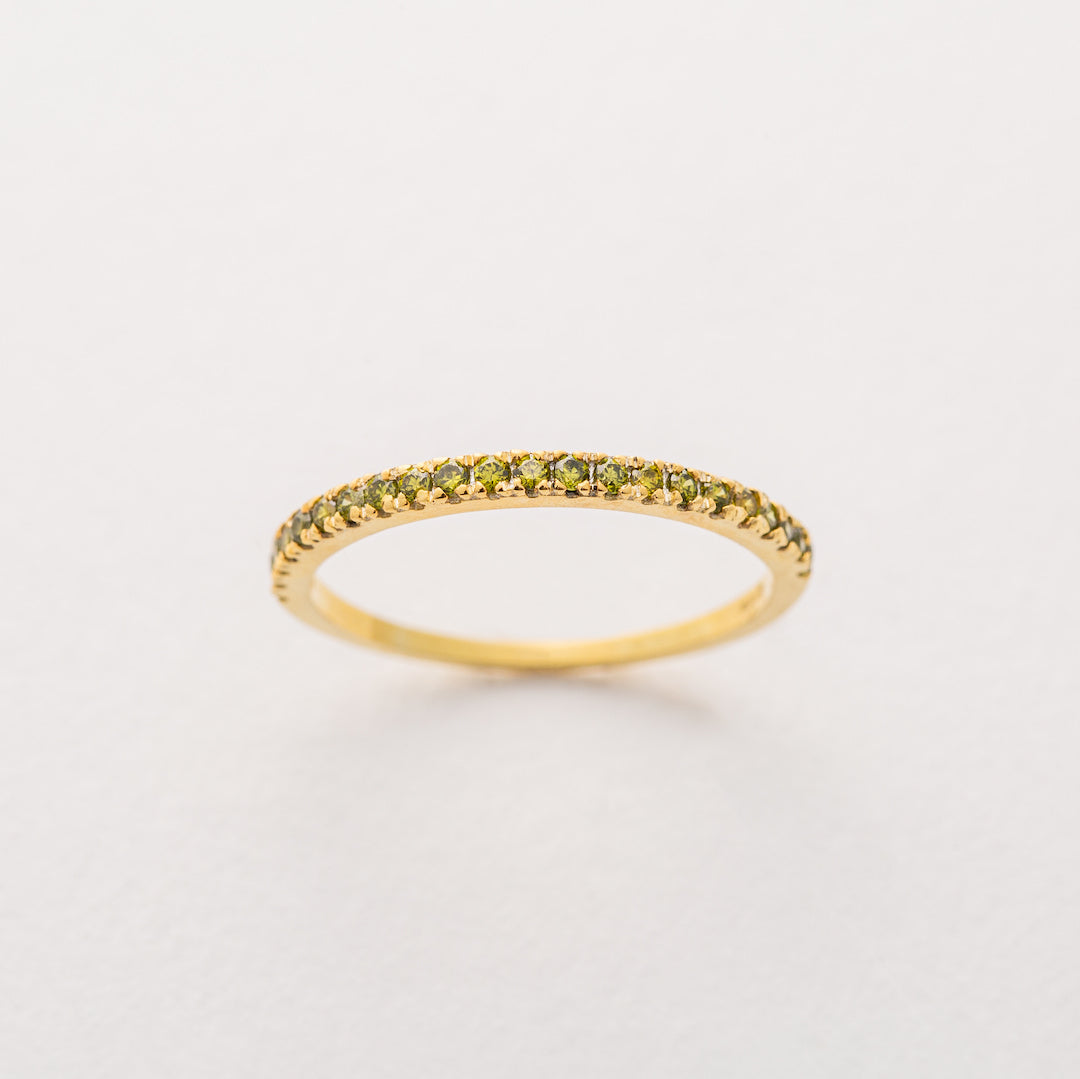 August birthstone stacking ring