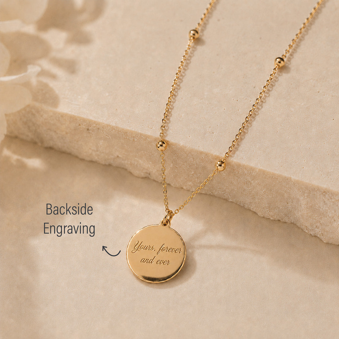 Enamel Initial Necklace