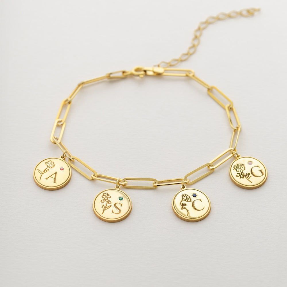 Birthflower Birthstone Bracelet