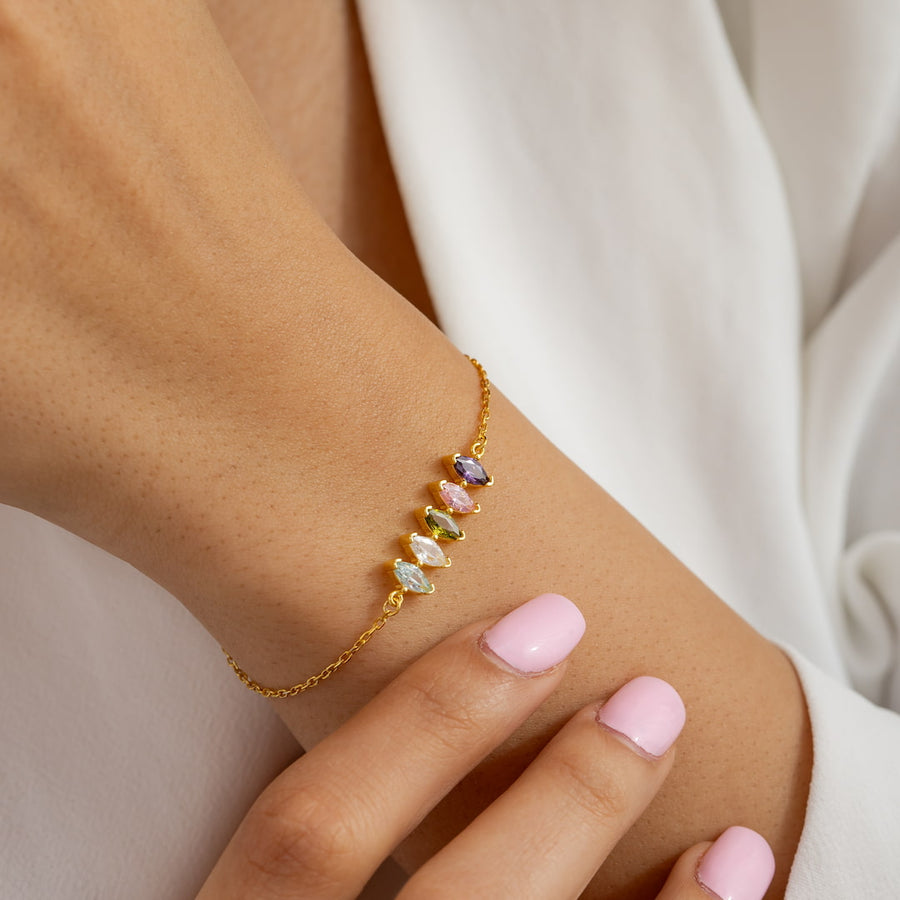 Personalized Family Birthstone Bracelet