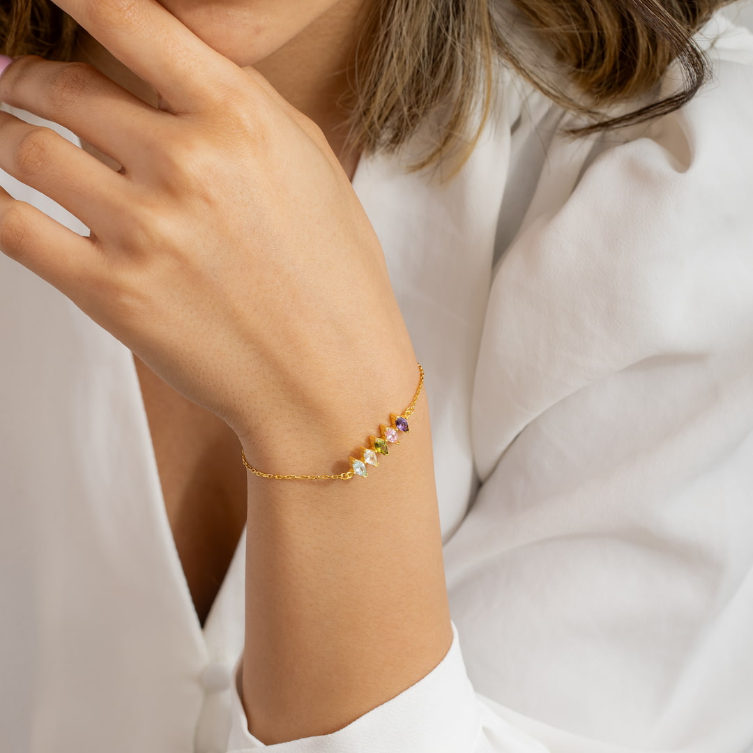 Birthstne bracelet gift for mothers day