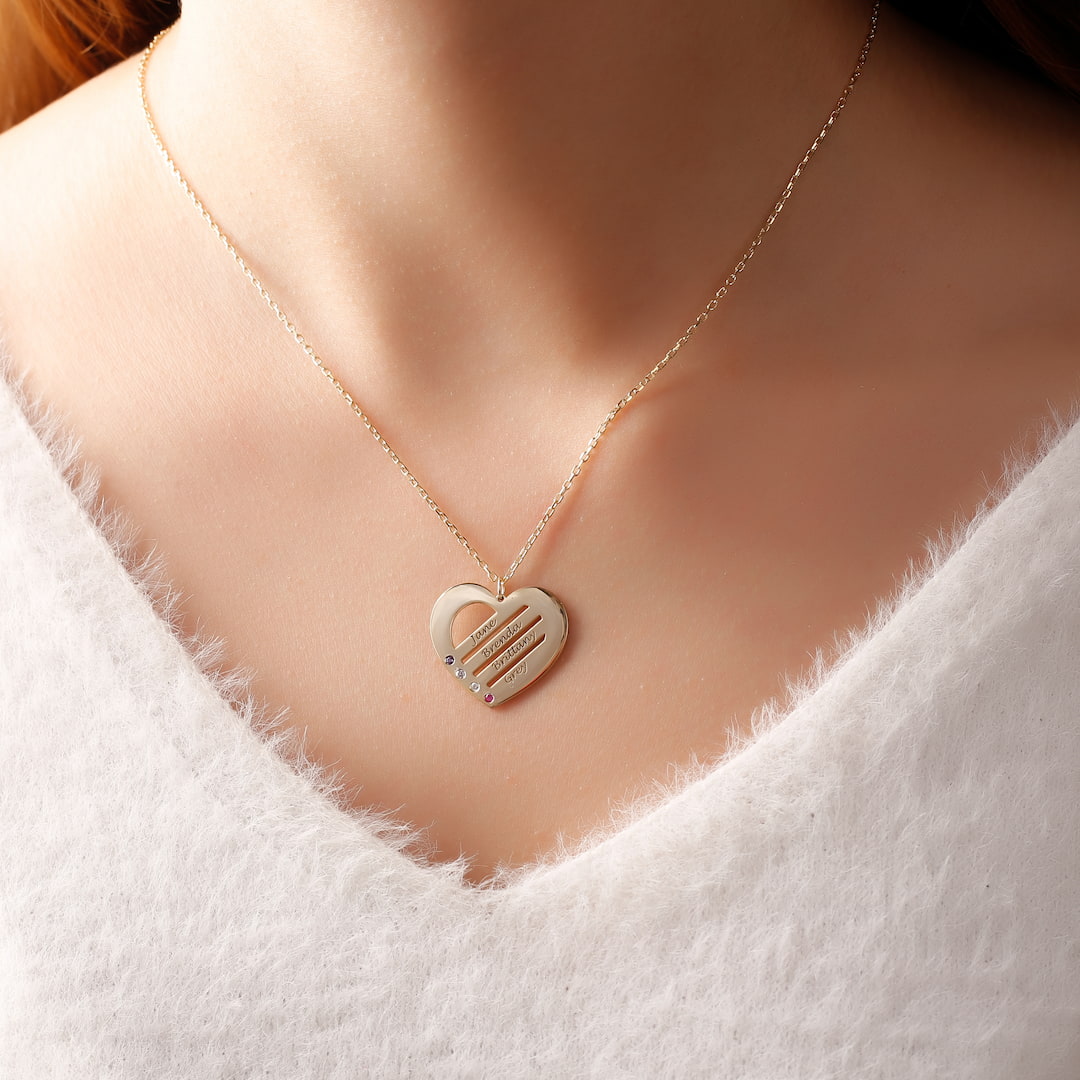 Birthstone Heart Necklace 